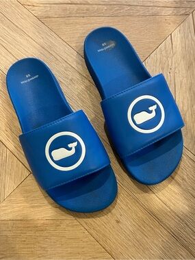 Vineyard Vines boys Blue Whale Slide Sandals